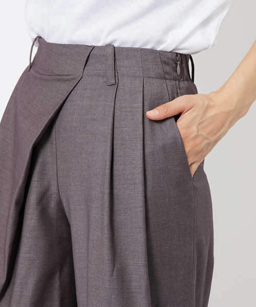 MILKFED.（ミルクフェド）の「T/R WRAP PANTS（ラップパンツ/パンツ）（その他パンツ・レディース・アッシュグレー/ネイビー・ONE SIZE）」の11枚目の写真