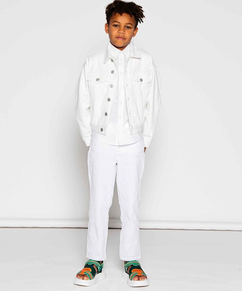 MM6 Maison Margiela（ｴﾑｴﾑｼｯｸｽ ﾒｿﾞﾝ ﾏﾙｼﾞｪﾗ）の「MM6 Maison Margiela(エムエムシックス メゾン マルジェラ)Kids & Junior ジャケット（その他アウター・キッズ・オフホワイト・10Y）」の2枚目の写真