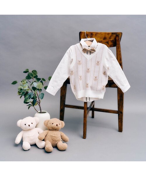 apres les cours(アプレレクール)の「tinybear 蝶ネクタイ(蝶ネクタイ・キッズ・ベージュ・FREE)」の6枚目の写真