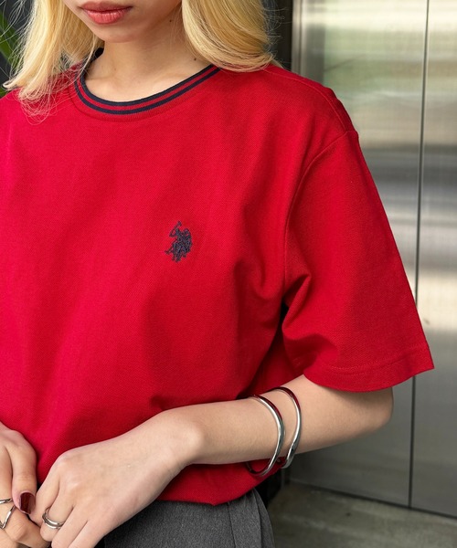 U.S. POLO ASSN.(ユーエスポロアッスン)の「【U.S. POLO ASSN.】限定商品 ユニセックス展開 POLO ティップラインカノコポロTシャツ ポロシャツ素材(Tシャツ/カットソー・レディース・ブラック/ホワイト/イエロー/ダークグリーン/ダークブラウン/ネイビー/レッド/ホワイト系その他3/ブラック系その他2/ブラック系その他3/ネイビー系3/ブルー系その他3・S/M/L/XL)」の12枚目の写真