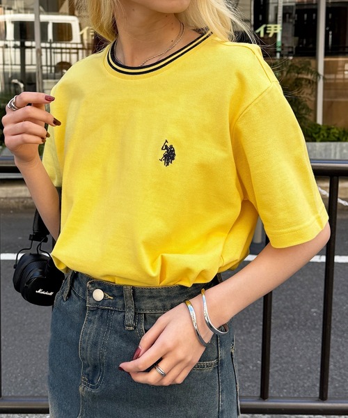 U.S. POLO ASSN.(ユーエスポロアッスン)の「【U.S. POLO ASSN.】限定商品 ユニセックス展開 POLO ティップラインカノコポロTシャツ ポロシャツ素材(Tシャツ/カットソー・レディース・ブラック/ホワイト/イエロー/ダークグリーン/ダークブラウン/ネイビー/レッド/ホワイト系その他3/ブラック系その他2/ブラック系その他3/ネイビー系3/ブルー系その他3・S/M/L/XL)」の11枚目の写真