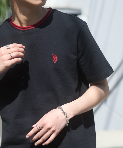 U.S. POLO ASSN.(ユーエスポロアッスン)の「【U.S. POLO ASSN.】限定商品 ユニセックス展開 POLO ティップラインカノコポロTシャツ ポロシャツ素材(Tシャツ/カットソー・レディース・ブラック/ホワイト/イエロー/ダークグリーン/ダークブラウン/ネイビー/レッド/ホワイト系その他3/ブラック系その他2/ブラック系その他3/ネイビー系3/ブルー系その他3・S/M/L/XL)」の4枚目の写真