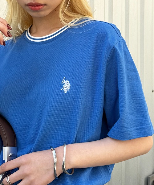 U.S. POLO ASSN.(ユーエスポロアッスン)の「【U.S. POLO ASSN.】限定商品 ユニセックス展開 POLO ティップラインカノコポロTシャツ ポロシャツ素材(Tシャツ/カットソー・レディース・ブラック/ホワイト/イエロー/ダークグリーン/ダークブラウン/ネイビー/レッド/ホワイト系その他3/ブラック系その他2/ブラック系その他3/ネイビー系3/ブルー系その他3・S/M/L/XL)」の9枚目の写真