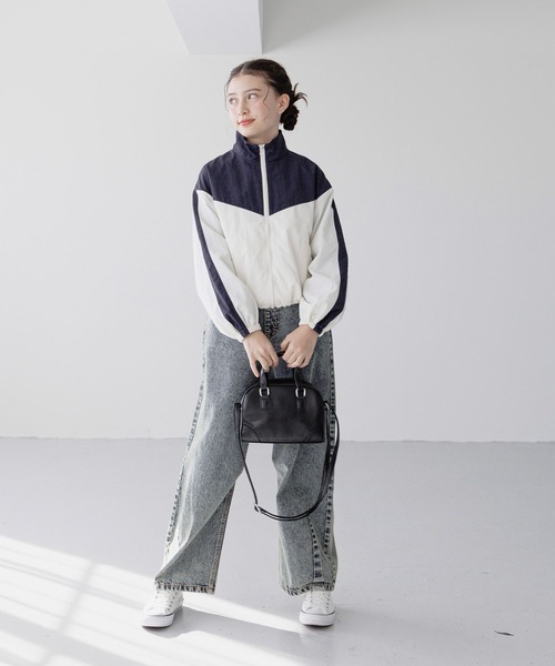 GLOBAL WORK（グローバルワーク）の「洗える撥水切り替えブルゾン/292237（ブルゾン・キッズ・ネイビー×ホワイト/ホワイト×グレー・130cm/140cm/150cm/160cm）」の20枚目の写真