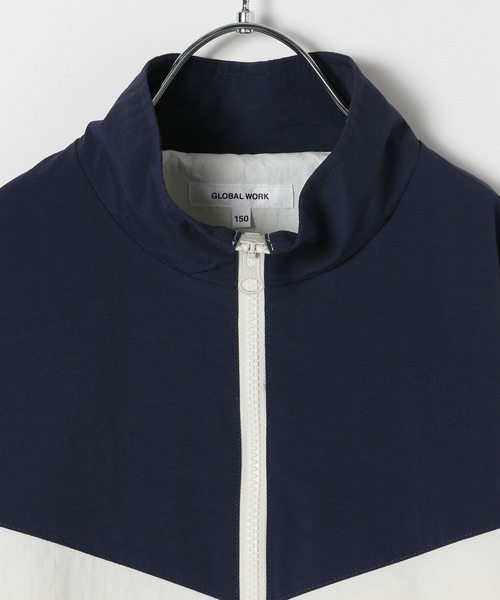 GLOBAL WORK（グローバルワーク）の「洗える撥水切り替えブルゾン/292237（ブルゾン・キッズ・ネイビー×ホワイト/ホワイト×グレー・130cm/140cm/150cm/160cm）」の12枚目の写真