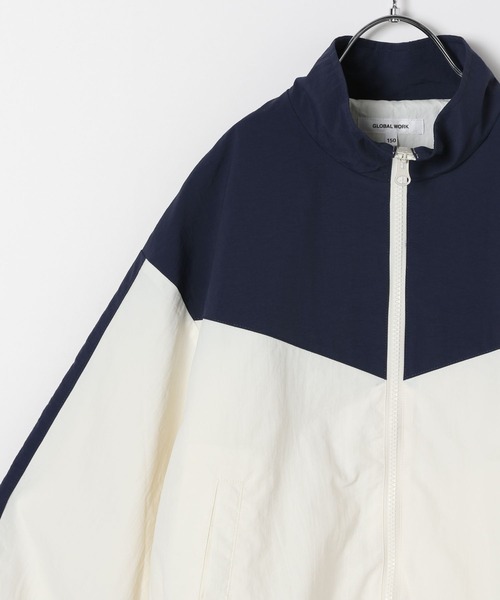 GLOBAL WORK（グローバルワーク）の「洗える撥水切り替えブルゾン/292237（ブルゾン・キッズ・ネイビー×ホワイト/ホワイト×グレー・130cm/140cm/150cm/160cm）」の9枚目の写真
