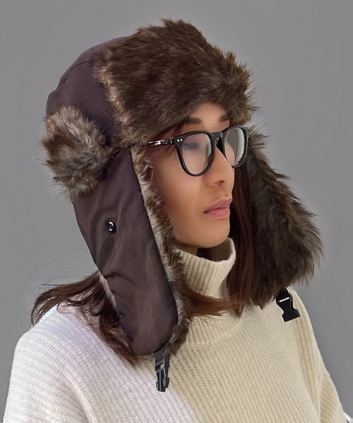 セール】フェイクファー ミリタリー フライトキャップ 耳当て ARMY