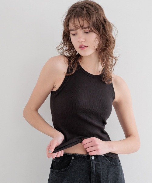 bijorie（ビジュリィ）の「【bijorie】カップ付きアメスリ／NEW BASIC 25SS（タンクトップ・レディース・オフホワイト/サックスブルー/カーキ/ブラック・MEDIUM/LG/LARGE）」の11枚目の写真