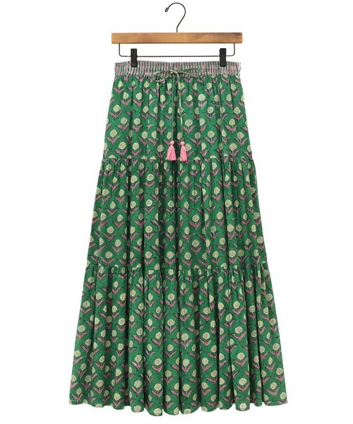 チチカカ（チチカカ）の「Shanti Shanti ジョリーブロックプリントスカート【WEB限定】（スカート・レディース・グリーン/ブルー/ピンク・FREE）」の16枚目の写真