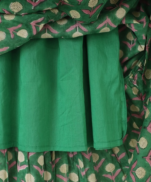 チチカカ（チチカカ）の「Shanti Shanti ジョリーブロックプリントスカート【WEB限定】（スカート・レディース・グリーン/ブルー/ピンク・FREE）」の18枚目の写真