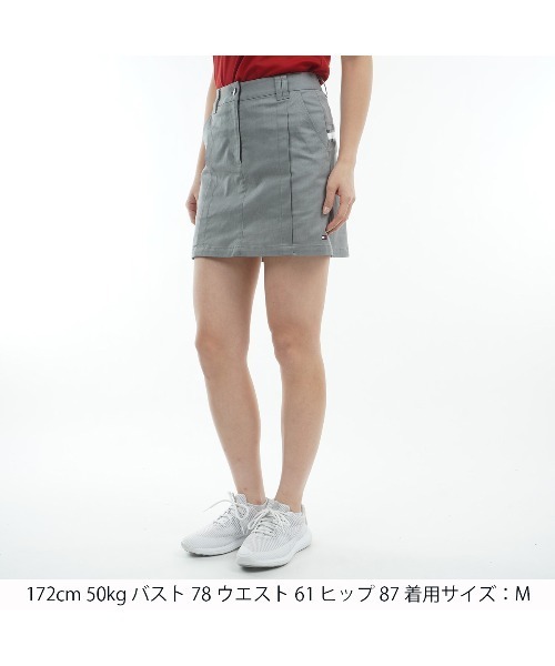 TOMMY HILFIGER GOLF（トミー ヒルフィガー ゴルフ）の「ﾊﾞｯｸﾌﾟﾘﾝﾄ ﾂｲﾙｽｶｰﾄ（スカート・レディース・サンドベージュ/ネイビー/ブラック/ホワイト/レッド/グレー・L/M/S/LL）」の11枚目の写真