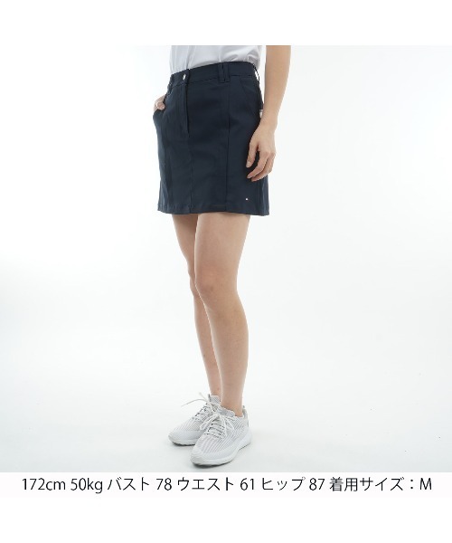 TOMMY HILFIGER GOLF（トミー ヒルフィガー ゴルフ）の「ﾊﾞｯｸﾌﾟﾘﾝﾄ ﾂｲﾙｽｶｰﾄ（スカート・レディース・サンドベージュ/ネイビー/ブラック/ホワイト/レッド/グレー・L/M/S/LL）」の15枚目の写真