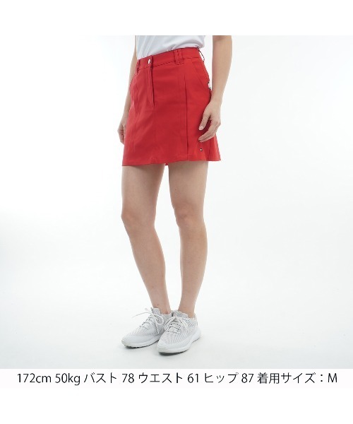TOMMY HILFIGER GOLF（トミー ヒルフィガー ゴルフ）の「ﾊﾞｯｸﾌﾟﾘﾝﾄ ﾂｲﾙｽｶｰﾄ（スカート・レディース・サンドベージュ/ネイビー/ブラック/ホワイト/レッド/グレー・L/M/S/LL）」の17枚目の写真