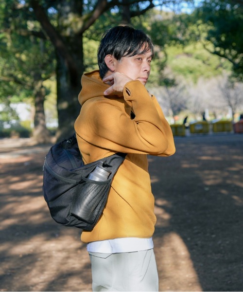Snow Peak(スノーピーク)の「Dry Waffle Hoodie 吸水速乾(パーカー・メンズ・マスタード/ライトグレー/ブラック・S/M/XL/L)」の17枚目の写真