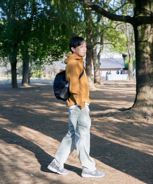 Snow Peak(スノーピーク)の「Dry Waffle Hoodie 吸水速乾(パーカー・メンズ・マスタード/ライトグレー/ブラック・S/M/XL/L)」の18枚目の写真