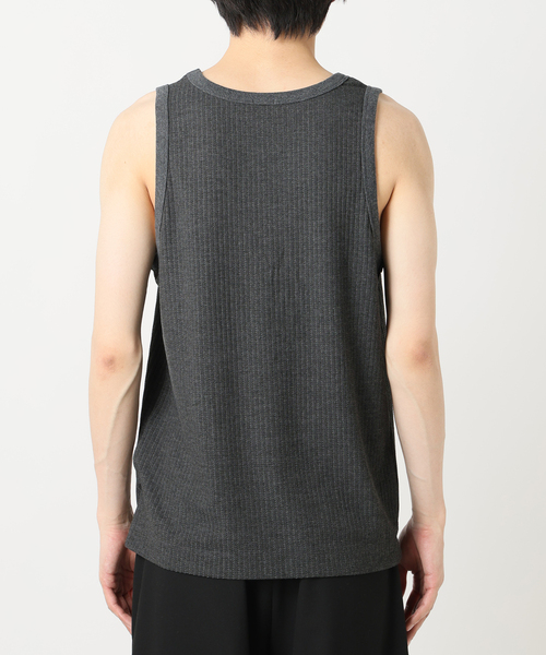 B.C STOCK(ベーセーストック)の「【Deux Allures/ドゥ アリュール】テレコタンク(タンクトップ・メンズ・ライトグレー/ネイビー/サックスブルー・FREE)」の6枚目の写真