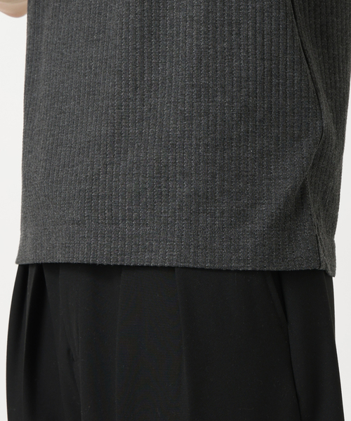 B.C STOCK(ベーセーストック)の「【Deux Allures/ドゥ アリュール】テレコタンク(タンクトップ・メンズ・ライトグレー/ネイビー/サックスブルー・FREE)」の10枚目の写真