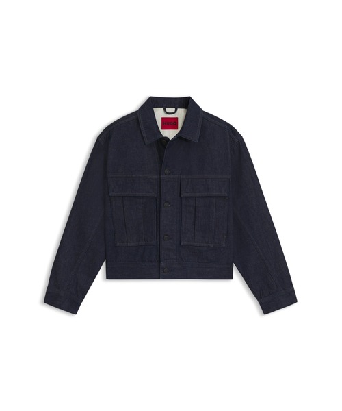 HUGO(ヒューゴ)の「リラックスフィットジャケット ダークブルー ジャパニーズデニム(デニムジャケット・メンズ・ダークブルー・XXL/XL/S/M/L)」の5枚目の写真