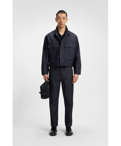 HUGO(ヒューゴ)の「リラックスフィットジャケット ダークブルー ジャパニーズデニム(デニムジャケット・メンズ・ダークブルー・XXL/XL/S/M/L)」の2枚目の写真