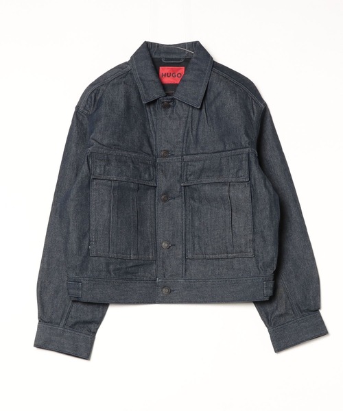 HUGO(ヒューゴ)の「リラックスフィットジャケット ダークブルー ジャパニーズデニム(デニムジャケット・メンズ・ダークブルー・XXL/XL/S/M/L)」の7枚目の写真