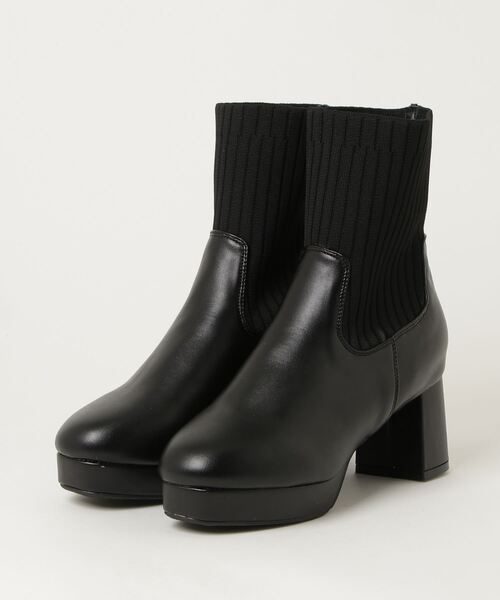 LibertyDoll(リバティードール)の「LibertyDoll/+6.5cm ニットヒールブーツ ソックスブーツ(9154)(ブーツ・レディース・アイボリー/ブラック/シルバー/ダークブラウン・S/M/L/LL)」の11枚目の写真