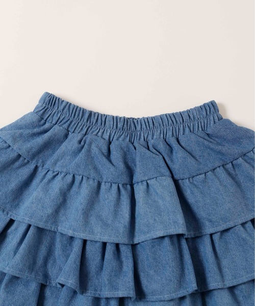 PHILLY（フィリー）の「【PHILLY】デニム3段フリルミニスカート（スカート・レディース・ブルー系その他/ブルー系その他2・FREE）」の8枚目の写真