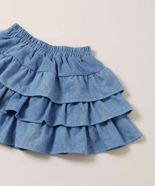 PHILLY（フィリー）の「【PHILLY】デニム3段フリルミニスカート（スカート・レディース・ブルー系その他/ブルー系その他2・FREE）」の9枚目の写真