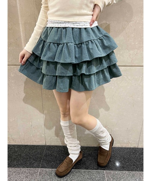 PHILLY（フィリー）の「【PHILLY】デニム3段フリルミニスカート（スカート・レディース・ブルー系その他/ブルー系その他2・FREE）」の19枚目の写真