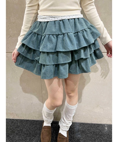 PHILLY（フィリー）の「【PHILLY】デニム3段フリルミニスカート（スカート・レディース・ブルー系その他/ブルー系その他2・FREE）」の18枚目の写真