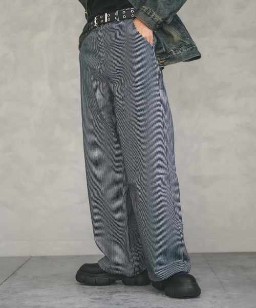 Shoowtime(ショウタイム)の「Over wide straight striped pants / オーバーワイドストレートストライプパンツ(その他パンツ・メンズ・ストライプ・MEDIUM/X-LARGE/LARGE)」の1枚目の写真