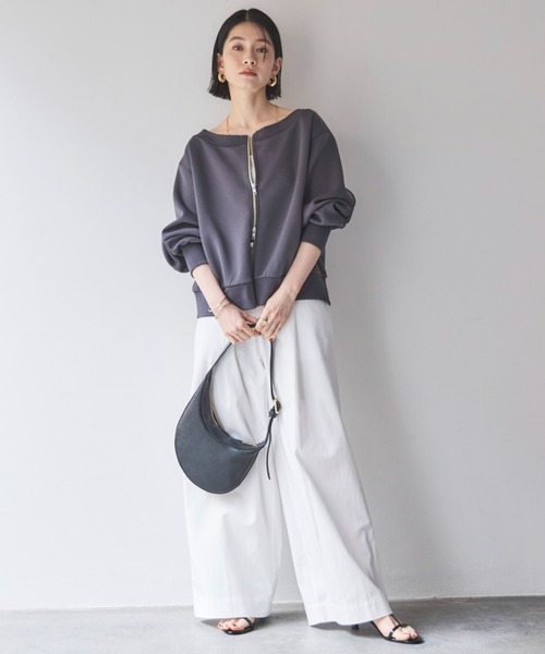 Doux archives（ドゥアルシーヴ）の「タックワイドパンツ（その他パンツ・レディース・ベージュ/ネイビー/ホワイト・36/38）」の9枚目の写真