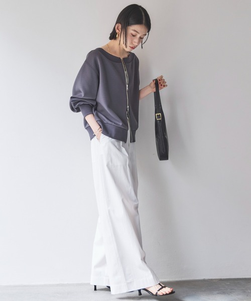 Doux archives（ドゥアルシーヴ）の「タックワイドパンツ（その他パンツ・レディース・ベージュ/ネイビー/ホワイト・36/38）」の10枚目の写真