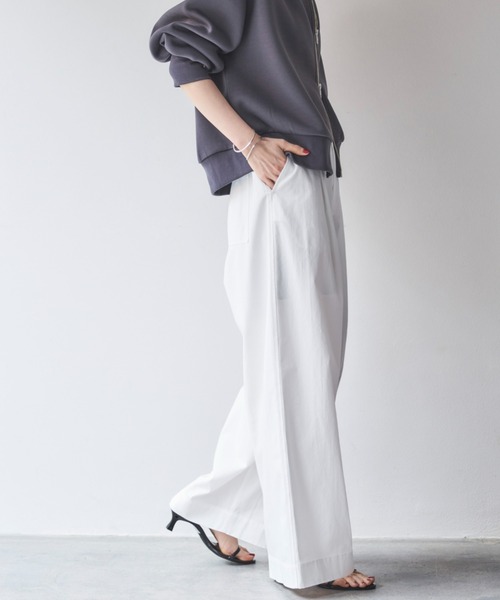 Doux archives（ドゥアルシーヴ）の「タックワイドパンツ（その他パンツ・レディース・ベージュ/ネイビー/ホワイト・36/38）」の14枚目の写真