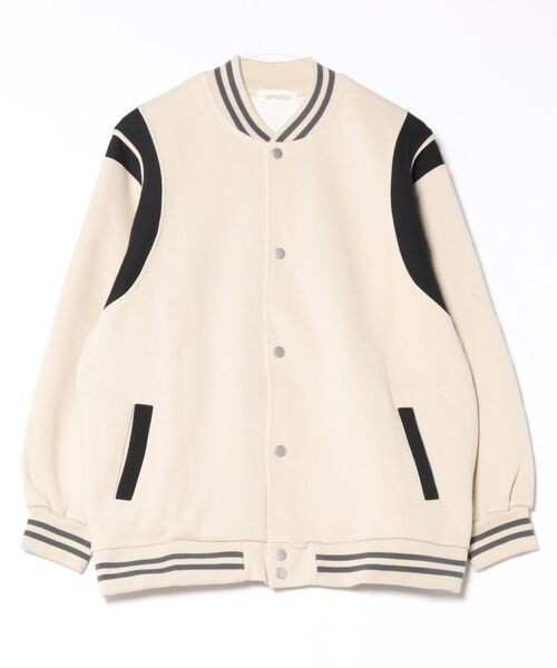 aimoha（アイモハ）の「リブデザインスポーティースタジャン（スタジャン・レディース・ブラック/ネイビー/ベージュ・FREE）」の16枚目の写真