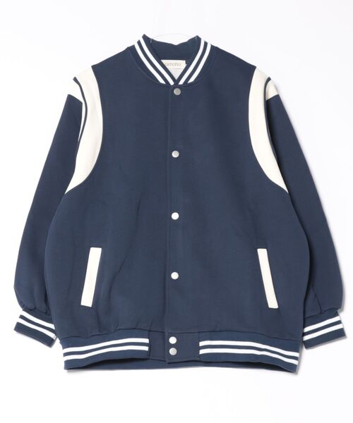 aimoha（アイモハ）の「リブデザインスポーティースタジャン（スタジャン・レディース・ブラック/ネイビー/ベージュ・FREE）」の17枚目の写真