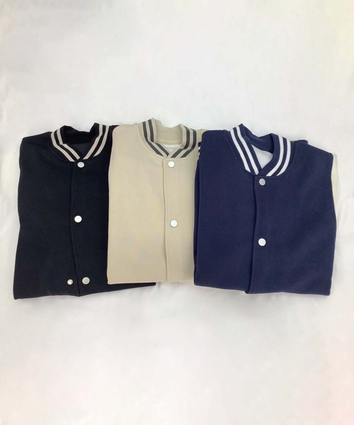 aimoha（アイモハ）の「リブデザインスポーティースタジャン（スタジャン・レディース・ブラック/ネイビー/ベージュ・FREE）」の13枚目の写真