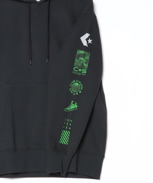 CONVERSE（コンバース）の「コンバース  バーティカル PT スウェット フーディ（スウェット・メンズ・オレンジ/ブラック/グレー・M/L/LL）」の5枚目の写真