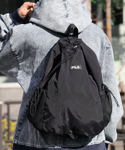 【FILA】 Work 2way cross bag / 追跡付 FILA ボストンバッグ 2WAY 60L 撥水 折りたたみ パッカブル