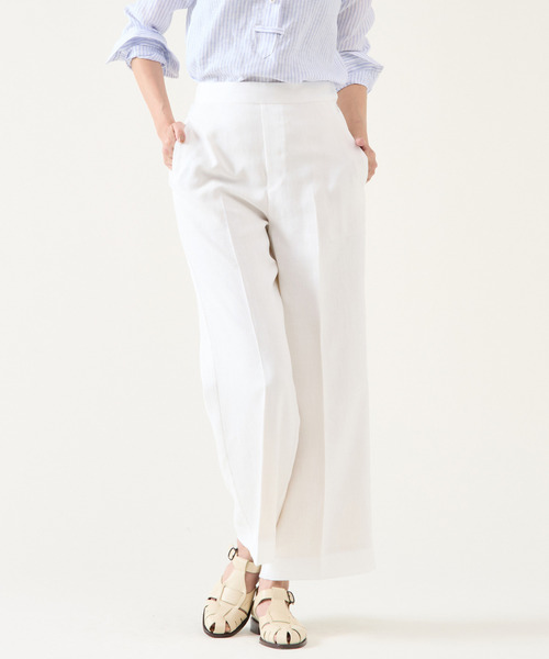 martinique(マルティニーク)の「ダルスラブパンツ(セットアップ可)(その他パンツ・レディース・ホワイト/ネイビー/ピンク・1/2)」の2枚目の写真