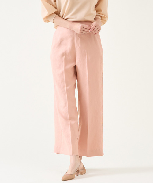 martinique(マルティニーク)の「ダルスラブパンツ(セットアップ可)(その他パンツ・レディース・ホワイト/ネイビー/ピンク・1/2)」の1枚目の写真