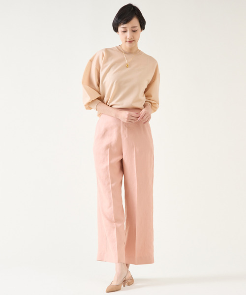 martinique(マルティニーク)の「ダルスラブパンツ(セットアップ可)(その他パンツ・レディース・ホワイト/ネイビー/ピンク・1/2)」の11枚目の写真