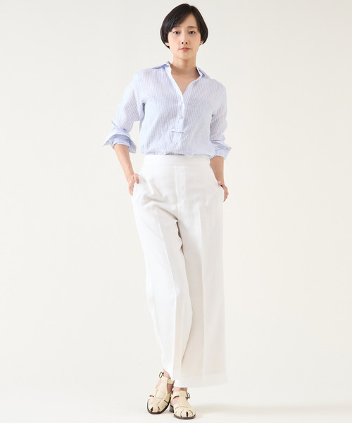 martinique(マルティニーク)の「ダルスラブパンツ(セットアップ可)(その他パンツ・レディース・ホワイト/ネイビー/ピンク・1/2)」の15枚目の写真