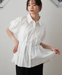 solleim | パフスリーブペプラムシャツ(シャツ/ブラウス)