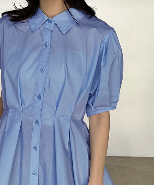 solleim(ソルレム)の「パフスリーブペプラムシャツ(シャツ/ブラウス・レディース・ブラック/オフホワイト/ブルー・M/L)」の13枚目の写真