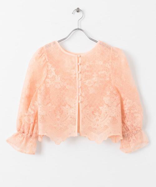 KBF(ケイビーエフ)の「オーガンジー刺繍クロップドブラウス(シャツ/ブラウス・レディース・アイボリー/ブラック/ピンク・ONE)」の18枚目の写真