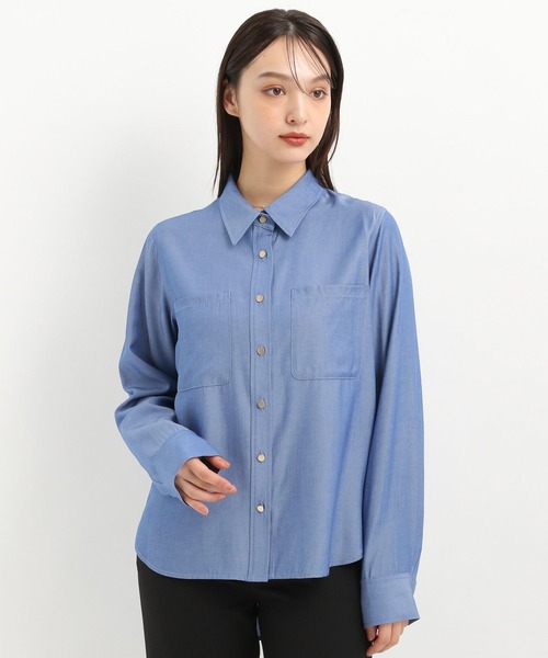 セール】シャンブレーデニムシャツ325565（シャツ/ブラウス