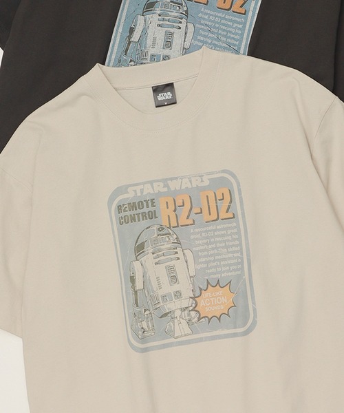 STAR WARS（スターウォーズ）の「【STAR WARS/スターウォーズ】ポスターアートプリント 半袖Tシャツ（Tシャツ/カットソー・レディース・ブラック系1/ホワイト系1/ホワイト系3/ブラック系2/ホワイト系2/ブラック系4/ホワイト系4/ブラック系3・L/M/LL）」の2枚目の写真