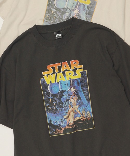 STAR WARS（スターウォーズ）の「【STAR WARS/スターウォーズ】ポスターアートプリント 半袖Tシャツ（Tシャツ/カットソー・レディース・ブラック系1/ホワイト系1/ホワイト系3/ブラック系2/ホワイト系2/ブラック系4/ホワイト系4/ブラック系3・L/M/LL）」の8枚目の写真
