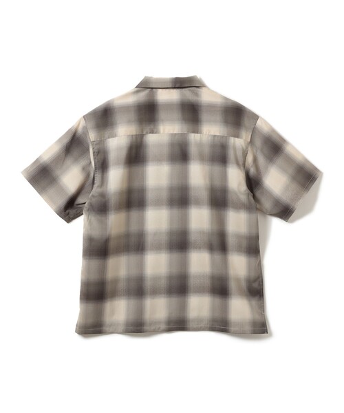 B:MING by BEAMS（ビーミングバイビームス）の「ポリエステル リップストップ ショートスリーブ シャツ（シャツ/ブラウス・メンズ・グレー/サックスブルー・SMALL/LARGE/MEDIUM/X-LARGE）」の8枚目の写真