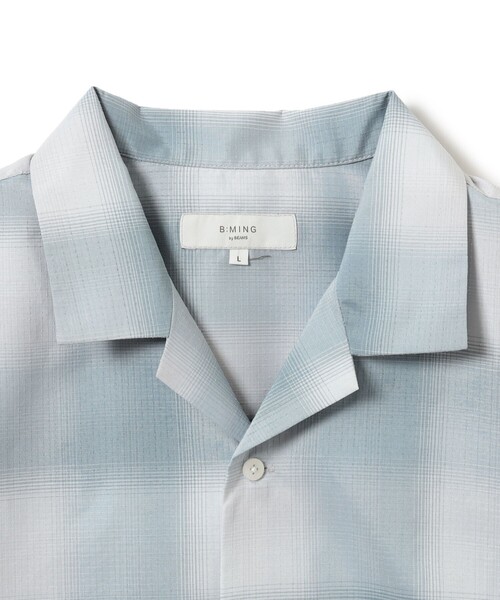 B:MING by BEAMS（ビーミングバイビームス）の「ポリエステル リップストップ ショートスリーブ シャツ（シャツ/ブラウス・メンズ・グレー/サックスブルー・SMALL/LARGE/MEDIUM/X-LARGE）」の10枚目の写真